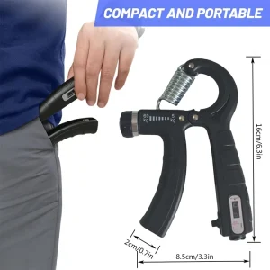 Adjustable 5-60kg Hand Grip Strengthener with Counter Hand Exerciser for Finger Wrist Forearm Fitness