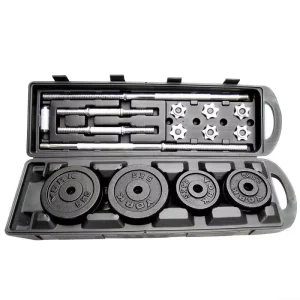 Adjustable 50KG Free Weight Fitness Dumbbell Barbell Set Cast Iron Rubber Custom Logo Unisex Whole Body Waterproof Durable