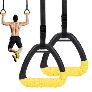 Adjustable Adult Gymnastics Rings Non-Slip Pull-Up Triangle Suspension Trainer