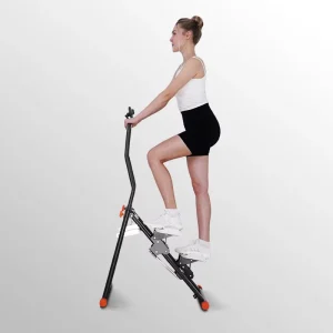 Adjustable Aluminum Alloy All-Wheel-Drive Folding Stair Climber Stepper Machine for Indoor Home Gym