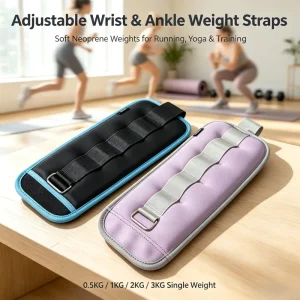 Adjustable Ankle and Wrist Weight Straps for Running, Fitness, and Dance