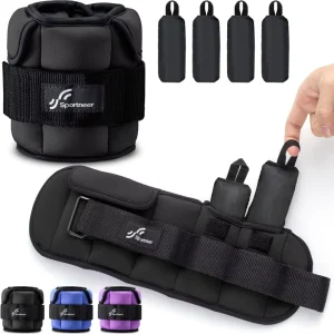 Adjustable Ankle and Wrist Weighted Straps with Magnetic Closure, Unisex