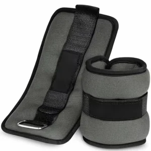 Adjustable Arm Leg Ankle Wrist Weights 2PCS 2lb Per Piece Gray Weight Set for Men Women Workout