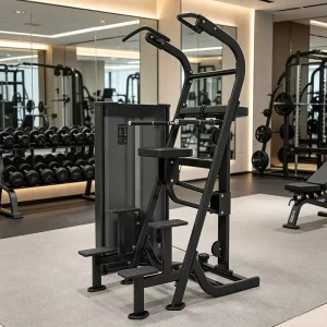 Adjustable Assisted Pull-Up and Dip Machine for Upper Body Strength Training