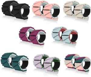 Adjustable Bicolor Silicone Velcro Wrist Wraps 2 lb