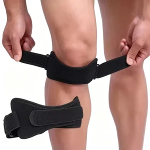 Adjustable Breathable Patellar Tendon Knee Support Strap for Running, Basketball, Gym, and Cycling