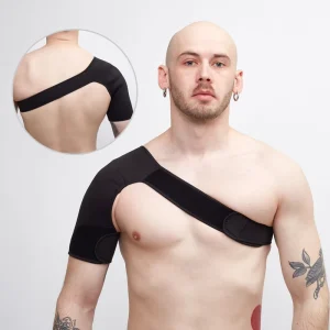 Adjustable Breathable Right Shoulder Brace Support Immobilizer for Rotator Cuff Injury Post-Surgery Recovery