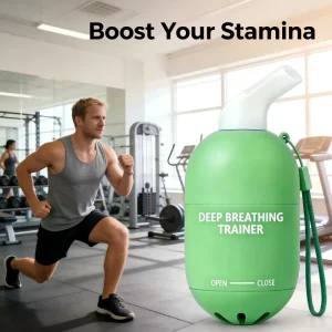 Adjustable Breathing Trainer for Lung Capacity and Core Strength Respiratory Muscle Trainer for Indoor Fitness and Sports Recovery