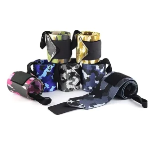Adjustable Camouflage Weight Lifting Wrist Straps