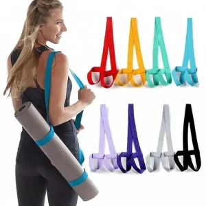 Adjustable Carry Strap Belt Exercise Stretch Fitness Elastic Yoga Belt Yoga Mat Strap