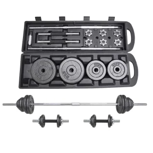 Adjustable Cast Iron Dumbbell Sets with Connector Option Weights Set for Home Gym Strength Training Dumbells Sets