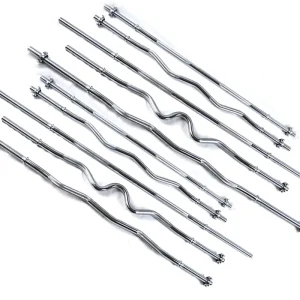 Adjustable Cast Iron and Steel Curl Barbell Set for Strength Training