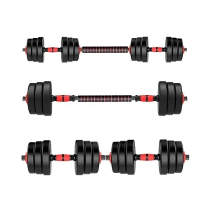 Adjustable Cement Dumbbells with Sub-Barbell and Kettlebell