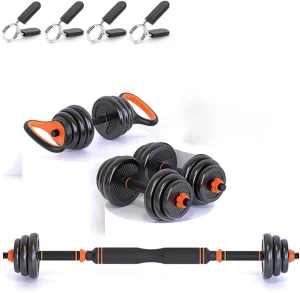 Adjustable Cement Plastic Dumbbell Set 15kg 2 in 1 Non Slip Eco Friendly Durable Weight Dumbbel Training Gym Dumbbell Set