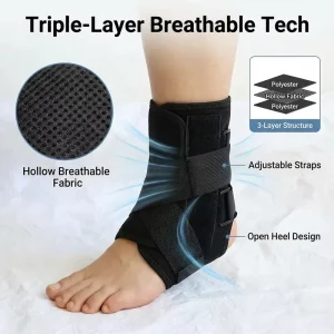Adjustable Compression Adjustable Neoprene Ankle Stabilizer Support for Sports Running