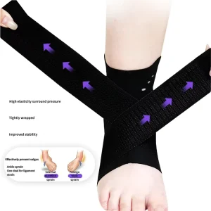 Adjustable Compression Ankle Support for Running and Basketball, Ultra-Thin Breathable Sports Injury Recovery Brace
