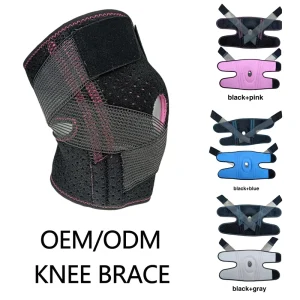 Adjustable Compression Breathable Unisex Neoprene Knee Support Spring Stabilizer For Fitness Basketball Protection Custom Logo