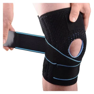 Adjustable Compression Knee Brace with Side Spring Stabilizers for Arthritis Meniscus Tear Running and Sports