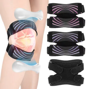 Adjustable Compression Knee Pads with Dual Patella and Built-In Silicone Shock Absorption
