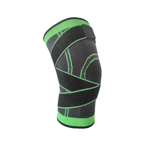 Adjustable Compression Knee Support 3D Knitted Breathable Knee Sleeve with Wrap Strap for Running and Gym Training