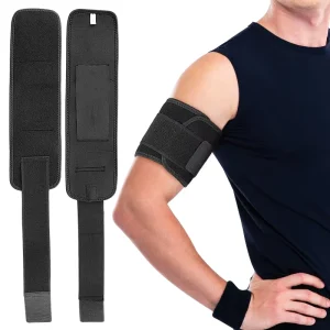 Adjustable Compression Upper Arm Support with Palm Guard and Bicep Tricep Stabilizer Sleeve