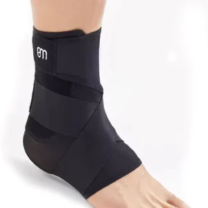 Adjustable Cross-Strap Breathable Thin Stabilizer Ankle Brace Support for Sprain Injury Recovery and All Sports