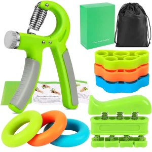 Adjustable Cross-Training Hand Grips, Metal, Plastic and Silicone Gel