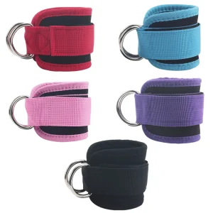 Adjustable D ring Ankle Strap Muscle Trainer Training Hip Leg Straps Ankle Brace Power Weight Lifting Fitness Ankle Straps