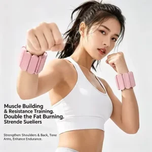 Adjustable Detachable Vintage Wrist and Ankle Weights, Wearable Bracelet Straps for Running and Jogging