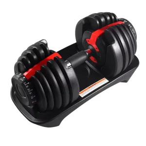 Adjustable Dumbbell Set 24kg with Multiweight Options and Anti-Slip Nylon Handle