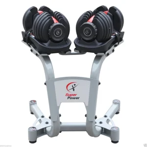 Adjustable Dumbbell Set Rubber-Coated Cast Iron Multi-Weight Portable Home Gym Strength Training