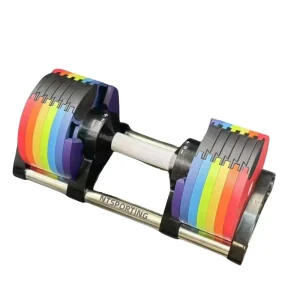 Adjustable Dumbbell Set for Body Building Fitness Equipment Gym Weights in Colorful Custom Design Made of Steel Plastic