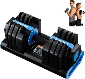 Adjustable Dumbbell Set for Home Gym, Space-Saving, Safety Locking Mechanism