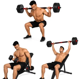 Adjustable Dumbbell with Fast Weight Change for Home Gym Strength Training