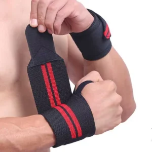 Adjustable Elastic Cotton Sports Wristband for Gym Weight Training and Weightlifting