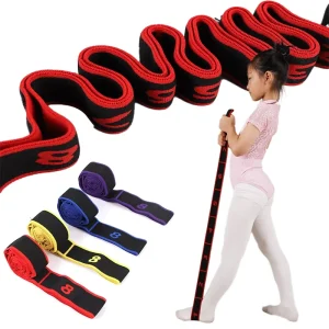 Adjustable Elastic Polyester Fabric Rubber Resistance Loop Hip Bands for Yoga and Dance