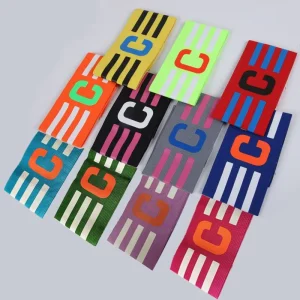 Adjustable Elastic Sports Captain Armband with C Letter Print for Soccer, Adult and Kids