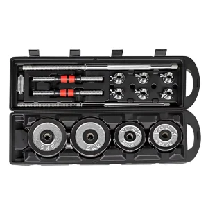 Adjustable Electroplated Cast Iron Dumbbell Set with Storage Case, 50kg