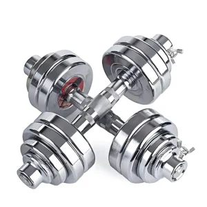 Adjustable Electroplated Solid Steel Dumbbell Set, 10-40kg