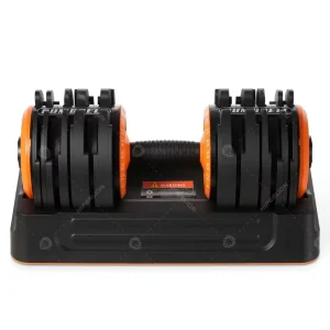 Adjustable Ergonomic Dumbbell 25KG 24 Gear Quick Lock Steel Plate Dumbbell Set Home & Commercial Gym Fitness Exercise Equipment