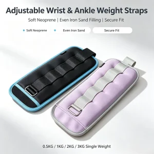 Adjustable Fabric Ankle and Wrist Weight Straps with Breathable Sandbags for Fitness Running Dance Training
