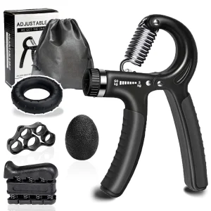 Adjustable Finger Exerciser Hand Grip Strengthener for Hand and Forearm Training