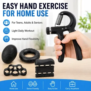 Adjustable Finger Strengthener Hand Exerciser for Kids Seniors Hand Training Exercise Tool