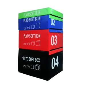 Adjustable Foam Plyometric Box Set, 4-Piece