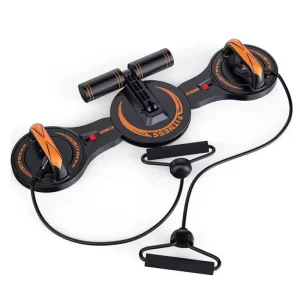 Adjustable Foldable Push-Up Board with Tension Rope and Push-Up Bar for Home Fitness