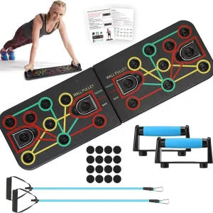 Adjustable Foldable Push-Up Training Board with Non-Slip Handles for Chest, Abs and Triceps