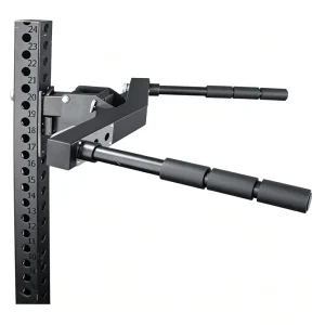 Adjustable Foldable Steel Dip Bar Attachment, Wide and Narrow Grip Parallel Bars for Power Squat Rack