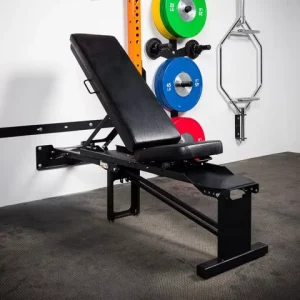 Adjustable Folding Flat Workout Bench with Wall-Mount Design