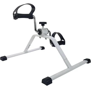 Adjustable Folding Iron and Plastic Arm Pedal Exerciser for Home Fitness or Office Rehabilitation