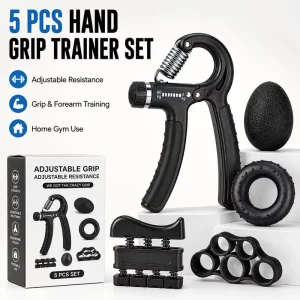 Adjustable Grip Strengthener Set Hand Exerciser Kit Private Label Fitness Accessories